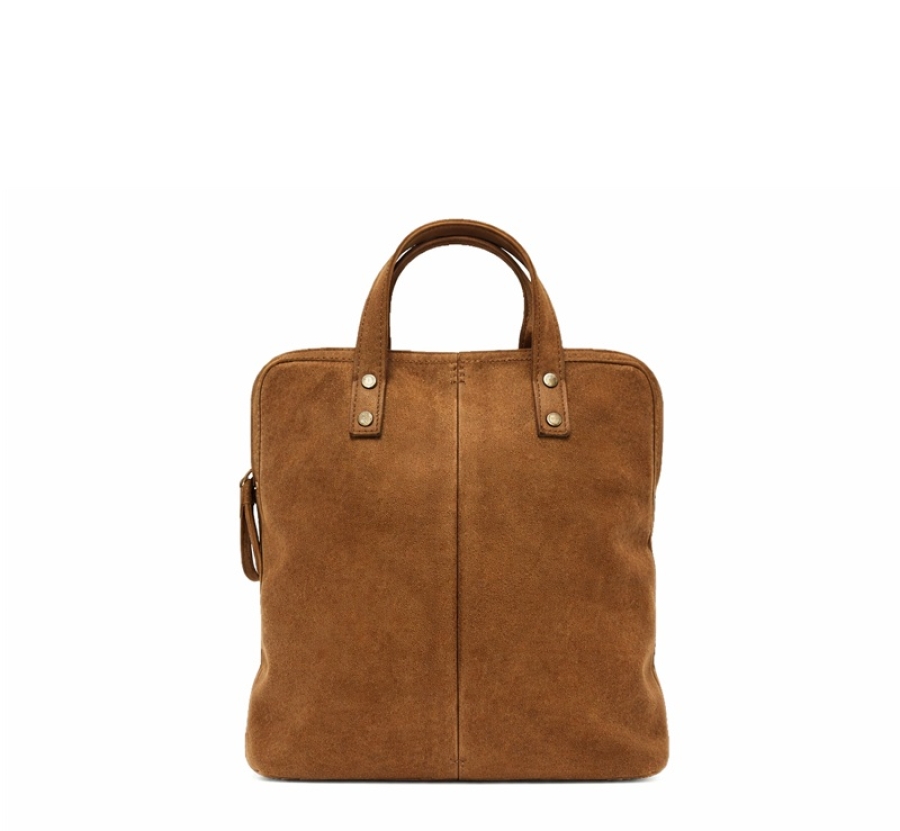LITTLE BACKPACK SUEDE COFFEE